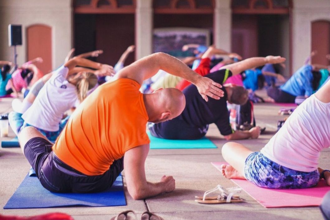 Private yoga session at home
