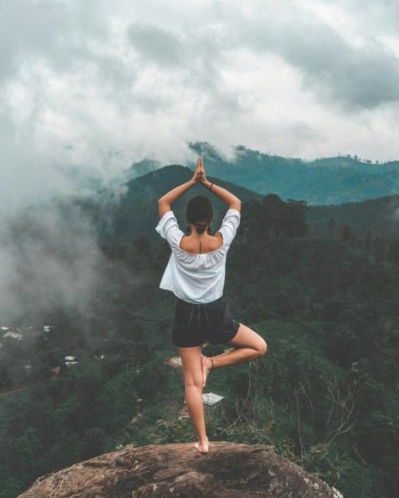 Instructor guiding breath practice